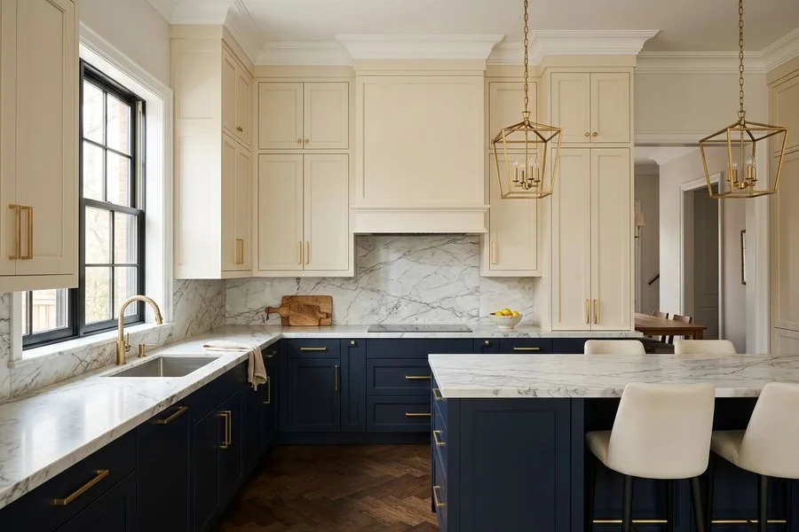 Custom ceiling-height shaker cabinets in a Toronto kitchen renovation