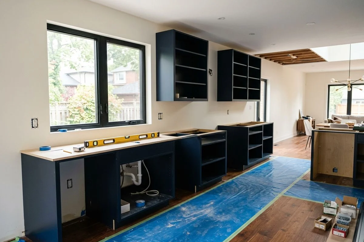 Kitchen renovation work in Brampton